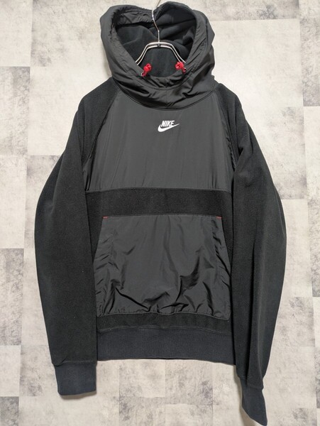 ナイキ NIKE プルオーバーパーカー S フリース スウェットパーカー フーディー ブラック CD3157-010 OSAGARI