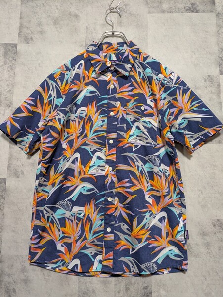 美品 patagonia パタゴニア ピトンパラダイス S 極楽鳥 アロハシャツ 半袖シャツ52691SP16 OSAGAGRI パタロハ