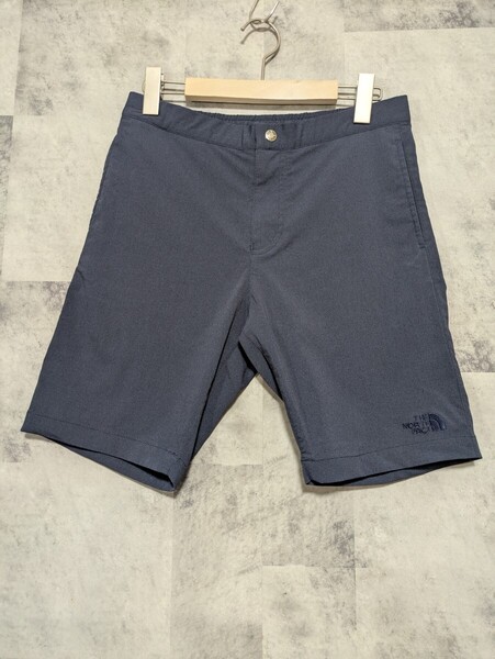 美品 THE NORTH FACE ノースフェイス ハーフパンツ ショートパンツ S ネイビー NB41534 ナイロンショーツ OSAGARI