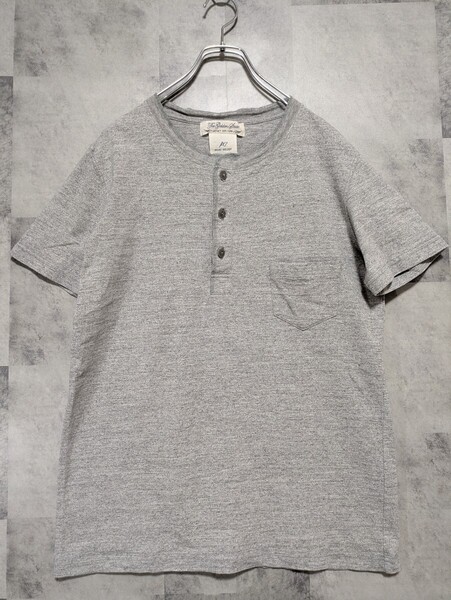 REMI RELIEF レミレリーフ ヘンリーネックTシャツ グレー ポケットTシャツ L 無地Tシャツ OSAGARI 古着 杢グレー