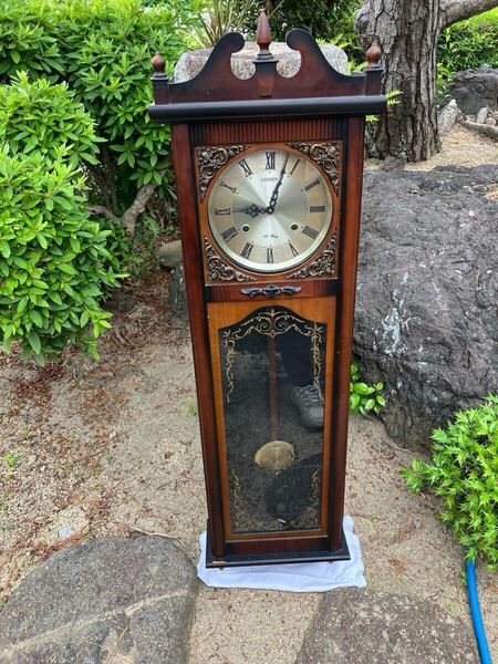 CITIZEN シチズン 30DAYS 振り子時計 掛け時計 昭和レトロ アンティーク ネジ巻き ゼンマイ式 ボンボン時計