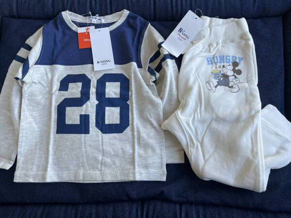 ★送料込み!!!★新品 B:MING by BEAMS ビームス ミッキー ディズニー 長袖Tシャツ スウェットパンツ 2点セット SIZE 100