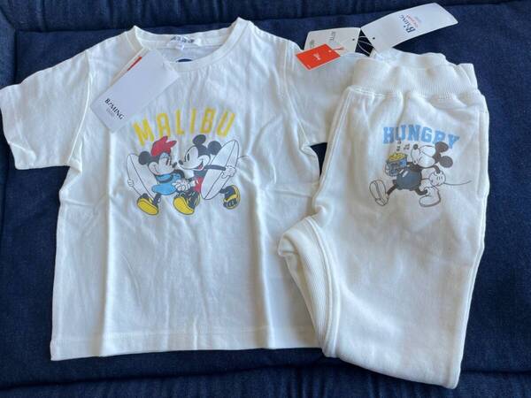 ★送料込み!!!★新品 B:MING by BEAMS ビームス ミッキー ディズニー Tシャツ、スウェットパンツ 2点セット SIZE 100