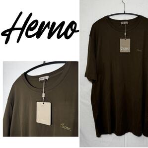 【定価3万】HERNO ヘルノ コットン Tシャツ カーキ サイズ52
