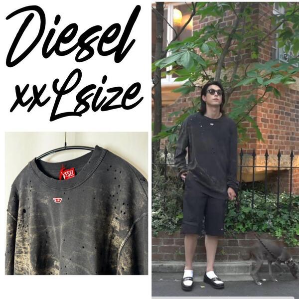 【定価4.6万】DIESEL モーガン T-Crane-Ls ブラック XXL
