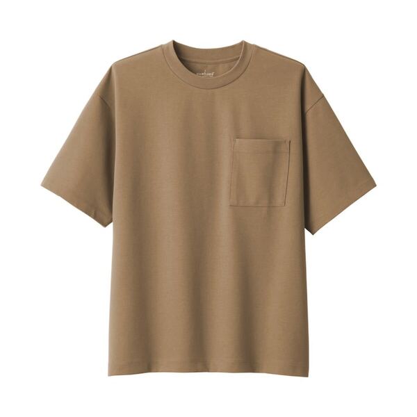 無印良品 紳士 涼感UVカットワイド半袖Tシャツ紳士XL モカブラウン