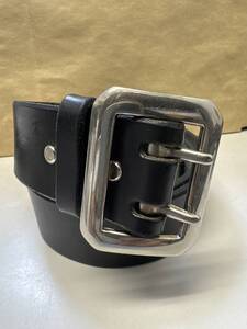 RAINBOW COUNTRY Garrison-belt RCL-60001 W34 LEATHER BELT BLACK レインボーカントリー ダブルピンベルト 本革 黒 ブラック