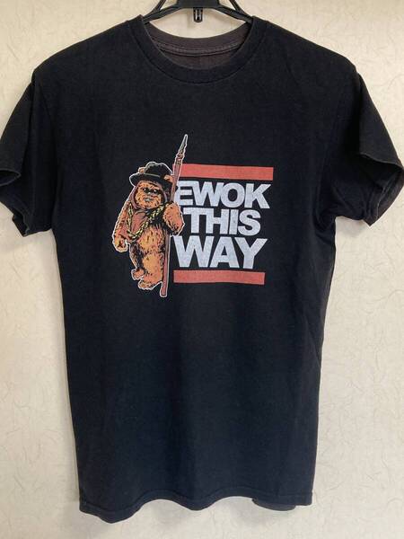 古着 Tシャツ Star Wars スターウォーズ EWOK THIS WAY イウォーク ブラック '90 映画 ムービーT