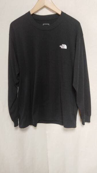 ★ザノースフェイスTHE NORTH FACEアウトドア両面プリントロングTシャツ黒正規品サイズXL★