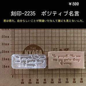 刻印-2235 ポジティブ 名言 文字刻印 アクリル刻印 スタンプ ハンドクラフト レザークラフト 革タグ