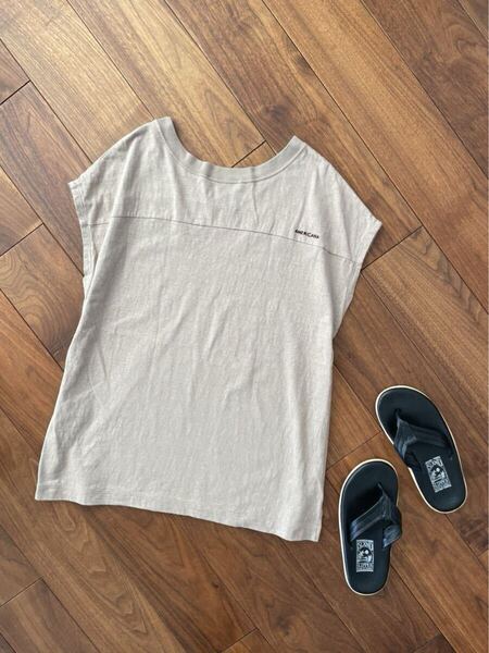 美品○Americana アメリカーナ○ノースリーブ カットソー プルオーバー トップス Tシャツ アパルトモン AP STUDIO 取扱 日本製