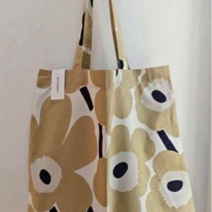 marimekkoマリメッコ トートバッグ エコバッグ ベージュ花