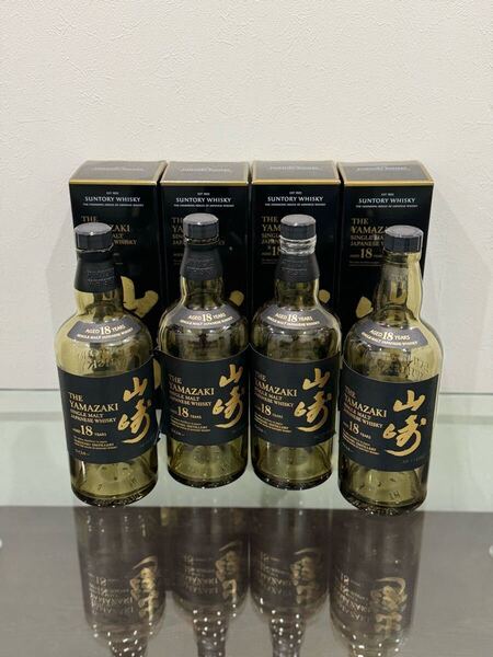 山崎18年 空瓶 箱付き 未洗浄 SUNTORY サントリーシングルモルトウイスキー