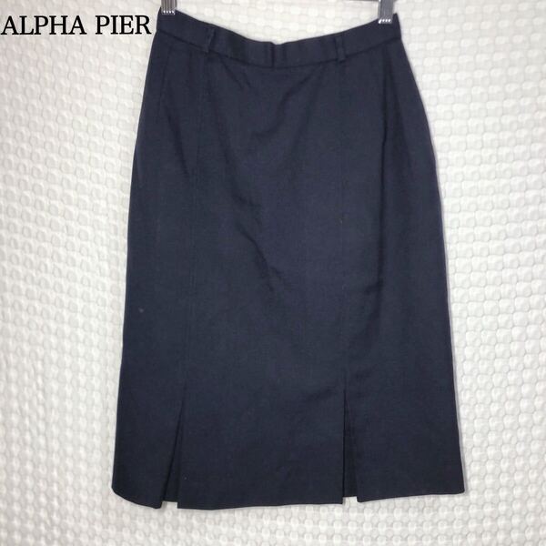 b341 ALPHA PIER アルファピア スカート ネイビー 事務服