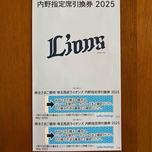 西武ホールディングス株主優待内野指定席引換券2025. 2枚