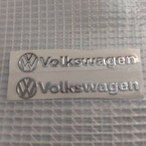 【ゆうパケット送料込】Volkswagen(フォルクスワーゲン) ステッカー 2枚組 縦0.9cm×横4.5cm