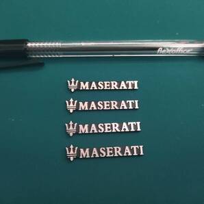 【ゆうパケット送料込】MASERATI(マセラティ) スピーカー用ミニエンブレム 4個セット 両面テープ付 アルミ製