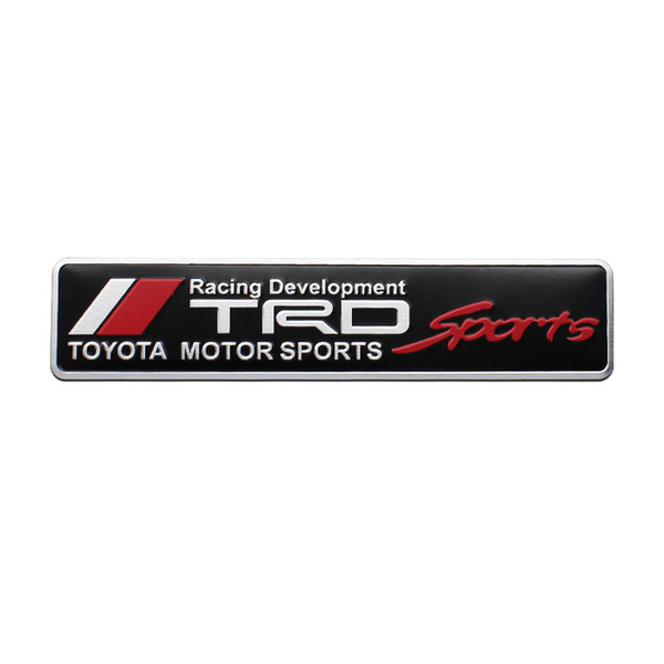 【ゆうパケット送料込】TRD SPORTS エンブレムプレート 縦2.5cm×横12cm アルミ製 TOYOTA トヨタ 4