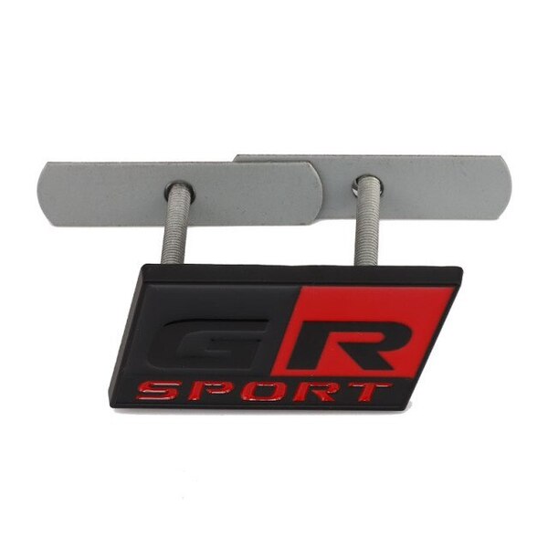 【ゆうパケット送料込】GR SPORT 3Dエンブレム(Fグリル用) 黒/赤 縦3.7cm×横7.8cm 金属製 TOYOTA 86 ヤリス