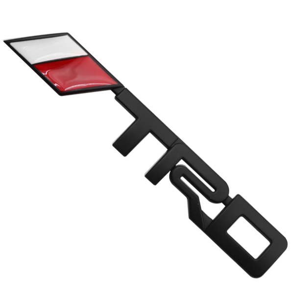 【ゆうパケット送料込】TRD(トヨタテクノクラフト) 3Dエンブレム(両面テープ) マットブラック ラージサイズ 金属製