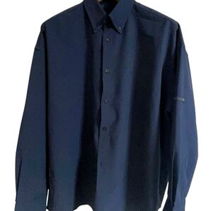 エヌハリウッド N.HOOLYWOOD L/S シアサッカー プルオーバー BD 長袖シャツ 38 ネイビー 日本製