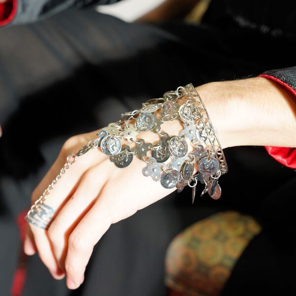 USA VINTAGE COIN CHAIN DESIGN RING BRACELET/アメリカ古着コインチェーンデザインリングブレスット(リングとブレスレット一体型)
