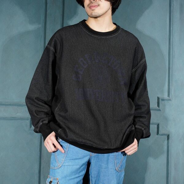 USA VINTAGE GEORGETOWN HOYAS COLLECTION By Champion OVER DYE DESIGN SWEAT SHIRT/アメリカ古着チャンピオン後染めデザインスウェット