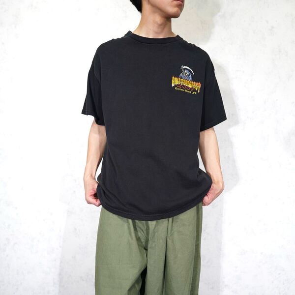 USA VINTAGE DELTA PRO WEIGHT BIKETOBERFEST PRINT DESIGN T SHIRT/アメリカ古着プリントデザインTシャツ