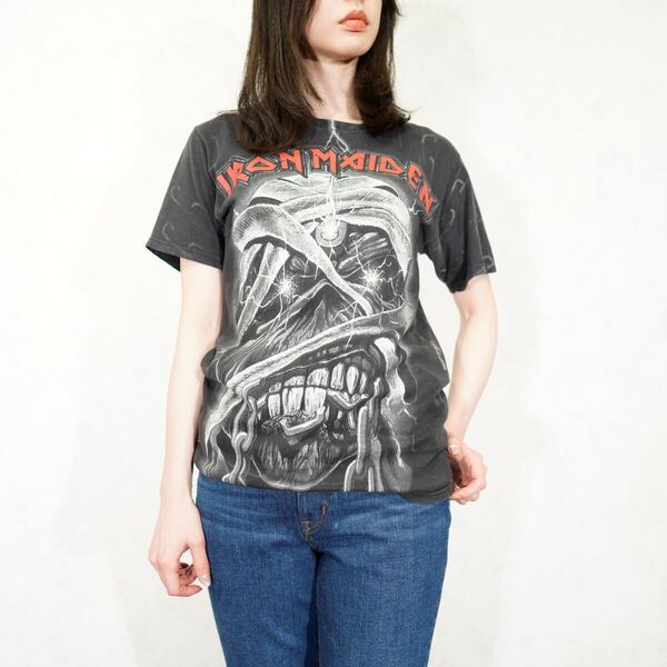 USA VINTAGE Hanes IRON MAIDEN PRINT DESIGN BAND T SHIRT/アメリカ古着ヘインツアイアンメイデンプリントデザインバンドTシャツ(バンT