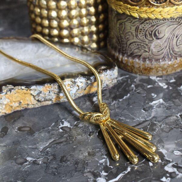 USA VINTAGE TRIFARI ARTISTIC DESIGN NECKLACE/アメリカ古着トリファリアーティスティックデザインネックレス