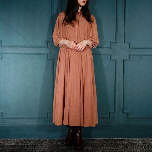 70’s USA VINTAGE Tracy PILE DESIGN ONE PIECE/70年代アメリカ古着パイルデザインワンピース