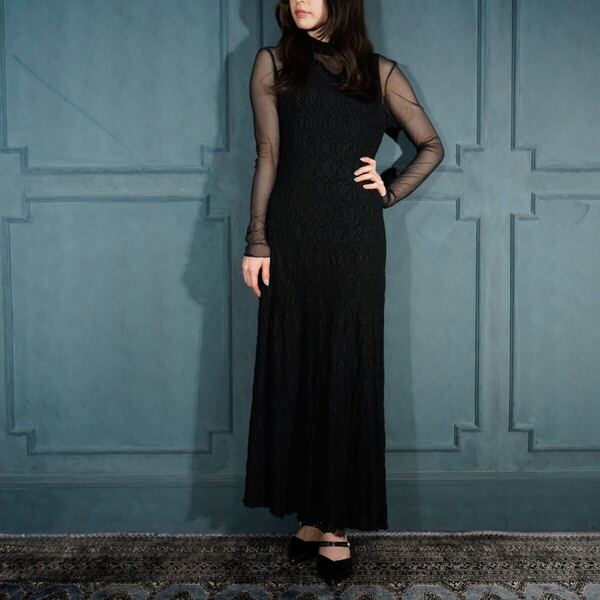 *SPECIAL ITEM* USA VINTAGE LACE SHEER DESIGN ONE PIECE/アメリカ古着レースシアーデザインワンピース
