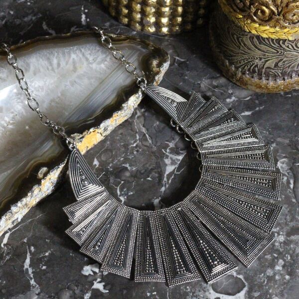 USA VINTAGE ETHNIC METALWORK DESIGN NECKLACE/アメリカ古着エスニックメタルワークデザインネックレス