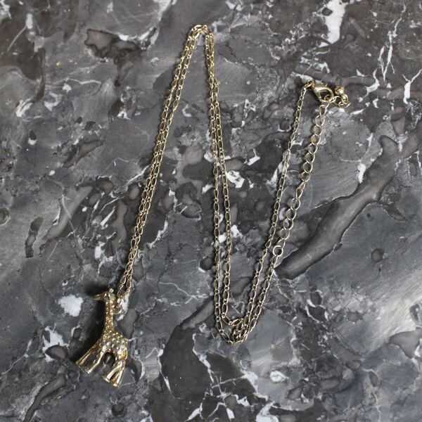 USA VINTAGE GIRAFFE DESIGN CHAIN NECKLACE/アメリカ古着キリンデザインチェーンネックレス