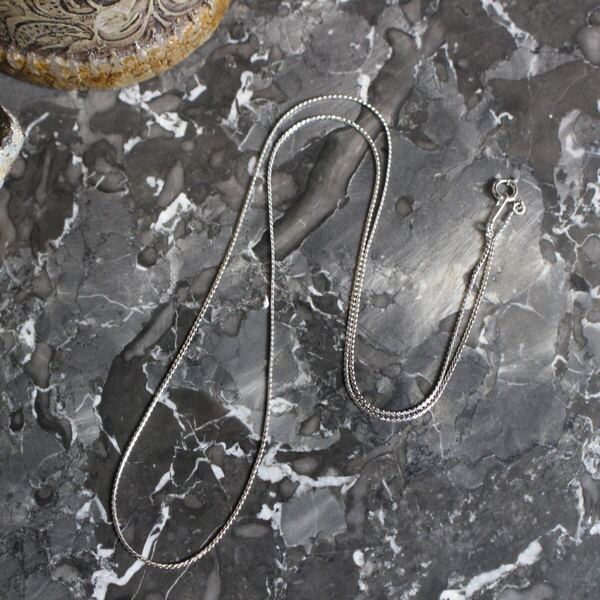 USA VINTAGE DESIGN SILVER CHAIN NECKLACE/アメリカ古着デザインシルバーチェーンネックレス