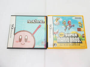 G6104●DS ニンテンドーDS タッチ!カービィ NTR-R-ATKJ + ニュー・スーパーマリオブラザーズ NTR-A2DJ●Nintendo DS●外箱 取扱説明書付