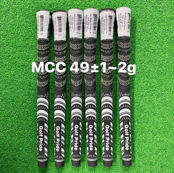 【1~2日発送】49±1~2g ブラック6本 Golf Pride NEW DECADE MCC 60R バックライン無し【送料無料1〜2日発送】ゴルフプライドMCC ★
