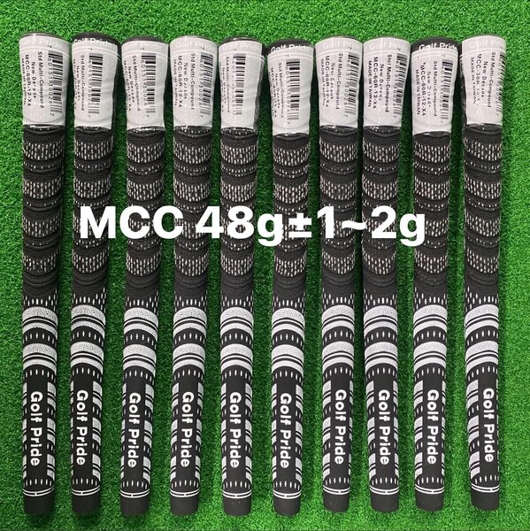 【1~2日発送】48g±1~2g ブラック10本 Golf Pride NEW DECADE MCC 60R バックライン無し ブラック ゴルフプライドMCC