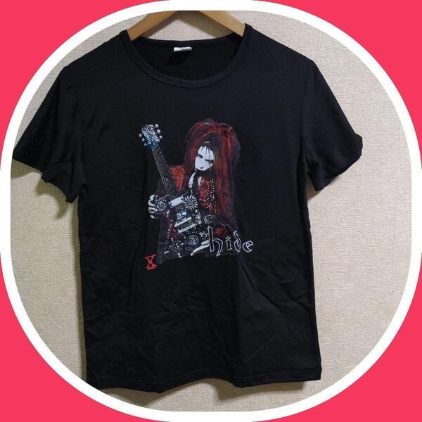X JAPAN エックスジャパン hide L Tシャツ ヒデ ブラック 黒
