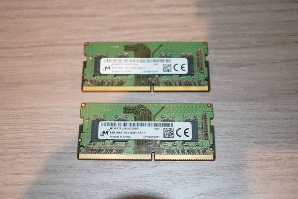 Lenovo 純正 マイクロン DDR4 8GB 1RX8 PC4-2666V-SA2-11 2枚 合計 16GB ノートPC 小型デスクトップ パソコン メモリ Tiny