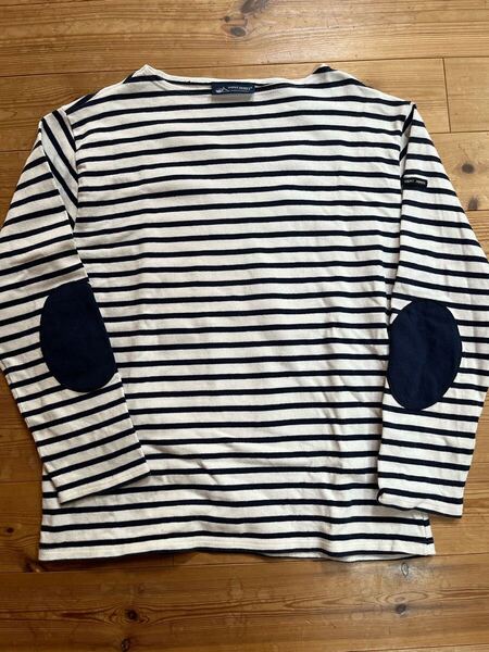 セントジェームス SAINT JAMES エルボーパッチ ボーダー 長袖 T5 カットソー ロンT ボートネック