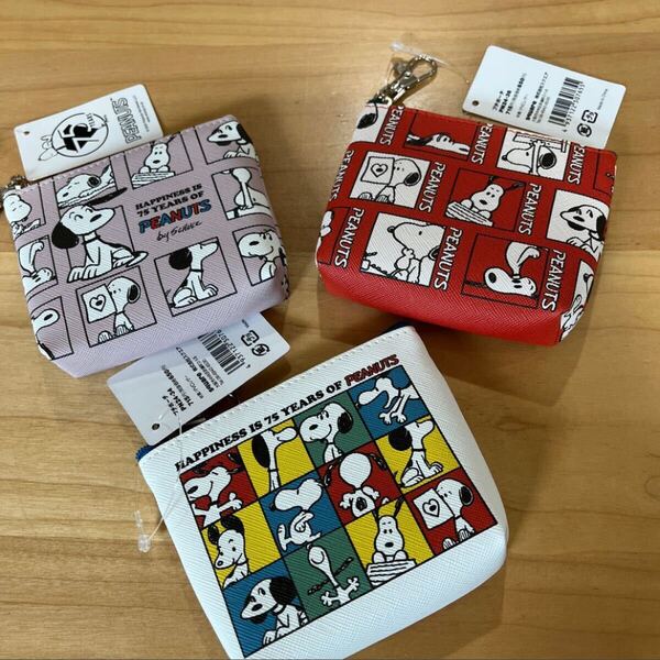 Snoopy スヌーピー プチポーチ コインケース 化粧ポーチ お財布 3種類セット