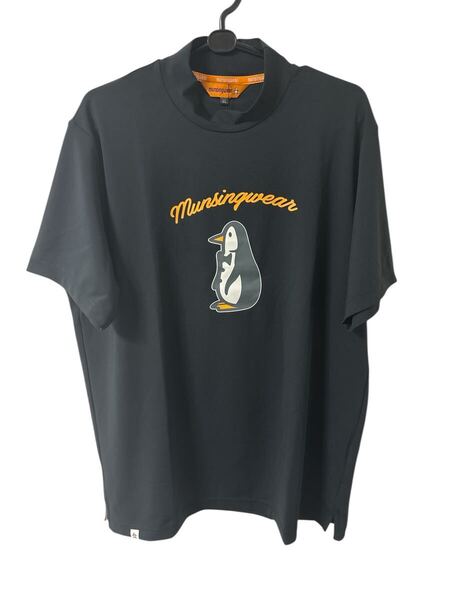 Munsingwear マンシングメンズ ゴルフウェア モックネックシャツ 半袖 ブラック