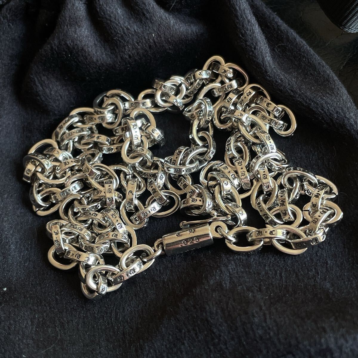 希少 美品 エルメス セリエ チェーン ネックレス シルバー