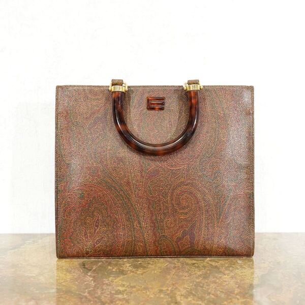 ETRO PAISLEY PATTERNED LOGO DESIGN HAND BAG/エトロペイズリー柄ロゴデザインハンドバッグ