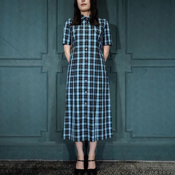 Burberrys CHECK PATTERNED DESIGN HALF SLEEVE SHIRT ONE PIECE/バーバリーズチェック柄デザイン半袖シャツワンピース