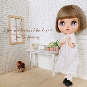ミニチュア ドールハウス 背景ボード 壁 床 ブライス リカちゃん 1/6 家具 オビツ 棚 机 ドール ドール家具 カスタムブライス レンガ