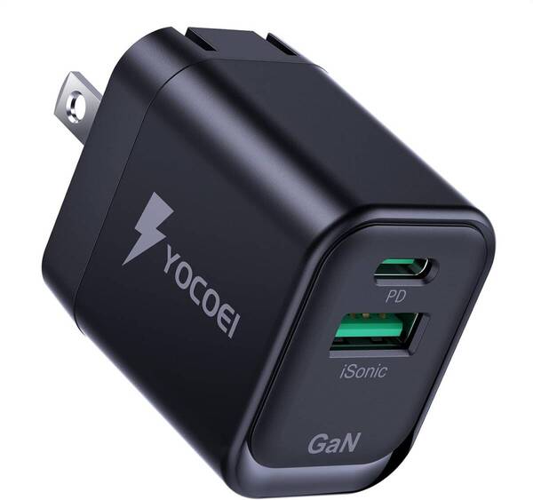 30W PD充電器 2ポート USB-A×1 USB-C×1/GaN+iSonic技術 Type-C 急速充電器 折り畳み式 PD3.0/QC3+対応/PPS規格対応/PSE技術基準適合