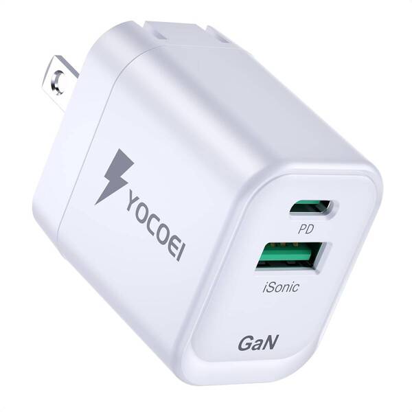30W PD充電器 2ポート USB-A×1 USB-C×1/GaN+iSonic技術 Type-C 急速充電器 折り畳み式 PD3.0/QC3+対応/PPS規格対応/PSE技術基準適合