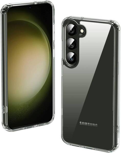 Galaxy S23 Plus ケース TPU+PC素材 耐衝撃 ソフト シリコンケース 極薄 軽量 ギャラクシー S23 Plus対応 指紋防止 落下防止(クリア)